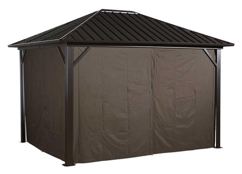 Sojag Curtains for Genova 10 x 10 ft Brown - Gazebo Not Included