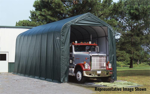ShelterLogic ShelterCoat 16 x 40 x 16 ft. Garage Peak Green Cover