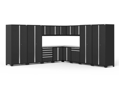 NewAge Pro Series 3.0 Black 16 Piece Corner Set w/Stainless Steel Top