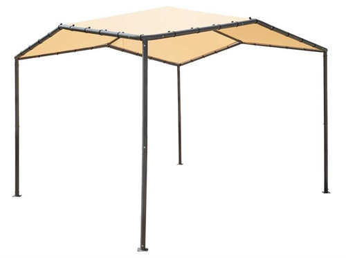 ShelterLogic 10x10 Pacifica Gazebo Canopy Charcoal Frame and Marzipan Tan Cover