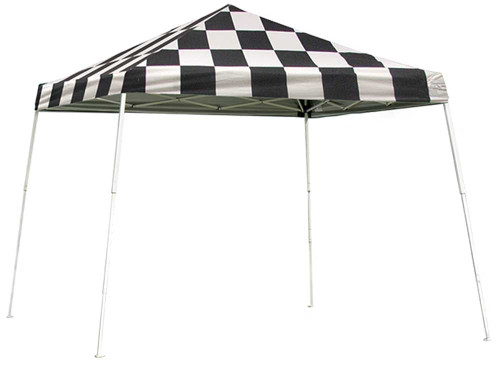ShelterLogic Pop-Up Canopy HD - Slant Leg 12 x 12 ft. Checkered Flag
