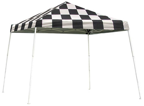 ShelterLogic Pop-Up Canopy HD - Slant Leg 10 x 10 ft. Checkered Flag