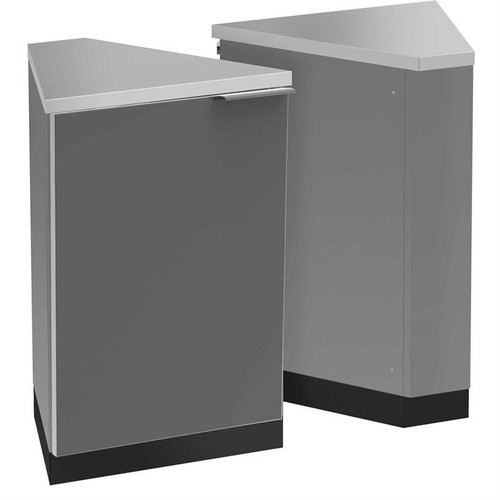 NewAge Aluminum Slate 45-Degree Corner Cabinet (Set of 2)