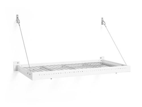 NewAge Pro Series 2 ft. x 4 ft. Wall Mounted Steel Shelf - White (Set of 2)