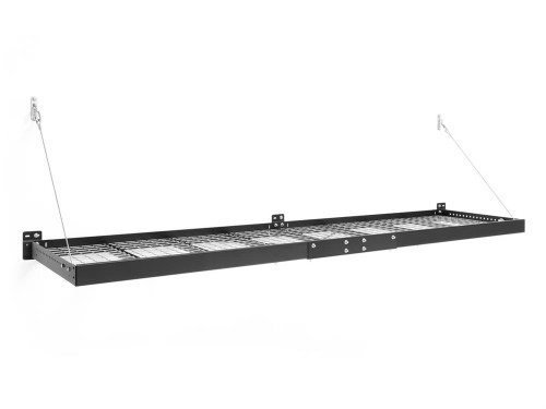 NewAge Pro Series 2 ft. x 8 ft. Wall Mounted Steel Shelf - Black (Set of 2)