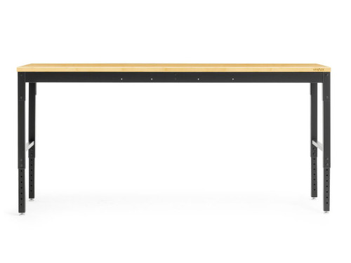 NewAge Pro Series 84" Adjustable Height Bamboo Workbench - Black