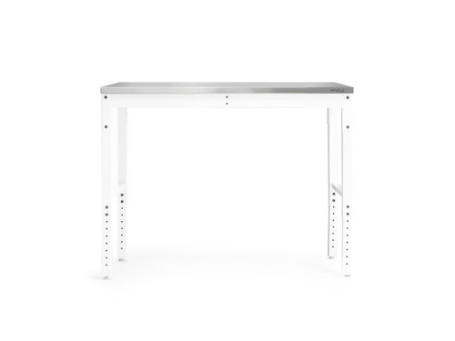 NewAge Pro Series 48" Adjustable Height Stainless Steel Workbench - White