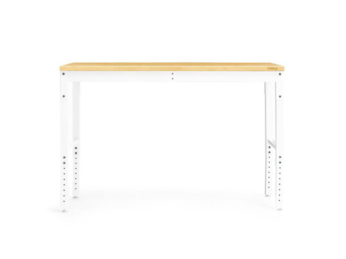 NewAge Pro Series 56" Adjustable Height Bamboo Workbench - White