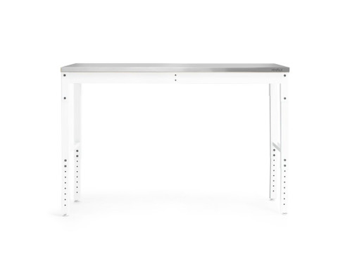 NewAge Pro Series 56" Adjustable Height Stainless Steel Workbench - White