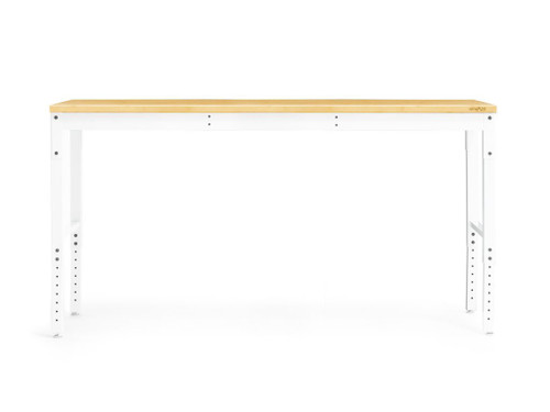 NewAge Pro Series 72" Adjustable Height Bamboo Workbench - White