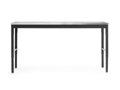 NewAge Pro Series 72" Adjustable Height Stainless Steel Workbench - Black