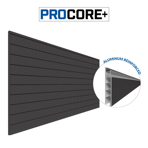 Proslat PROCORE+ Carbon fiber PVC Slatwall 8 ft. x 4 ft.