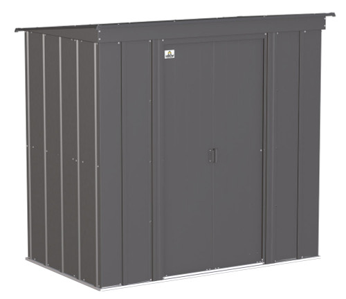Arrow Classic Steel Storage Shed 6x4 - Charcoal