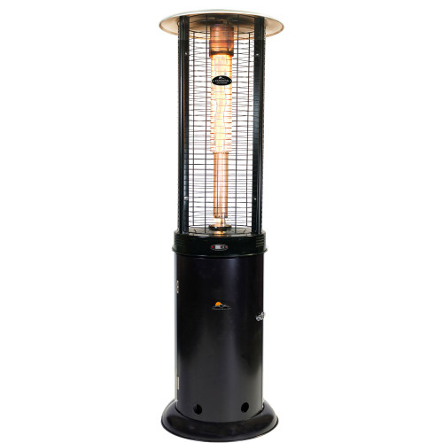 Paragon Outdoor Helios Round Flame Tower Heater with Remote Control, 82.5”, 32,000 BTU - Hammered Black