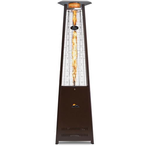 Paragon Outdoor Vesta Flame Tower Heater, 92.5”, 42,000 BTU - Hammered Bronze