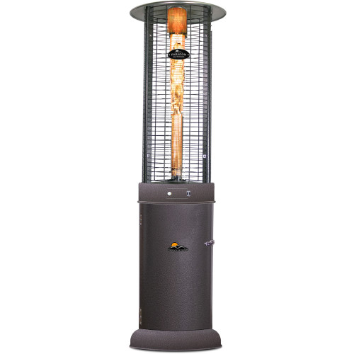 Paragon Outdoor Vulcan Round Flame Tower Heater, 82.5”, 32,000 BTU - Silver Vein